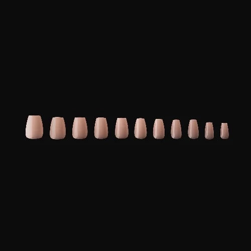 Extra Short Coffin Emma Neutral Tips 150 Pieces By Apres