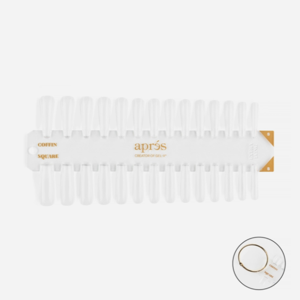 Apres Gel-X Tip Swatch: Sculpted Extra Long Coffin/Square