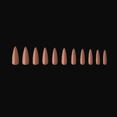 Long Stiletto Neutral Imani Natural Tips By Apres Gel-X