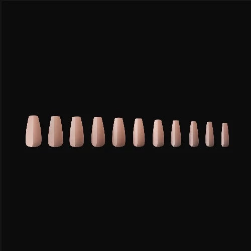 Natural Medium Coffin Emma Neutral Tips 150 Pieces By Apres 