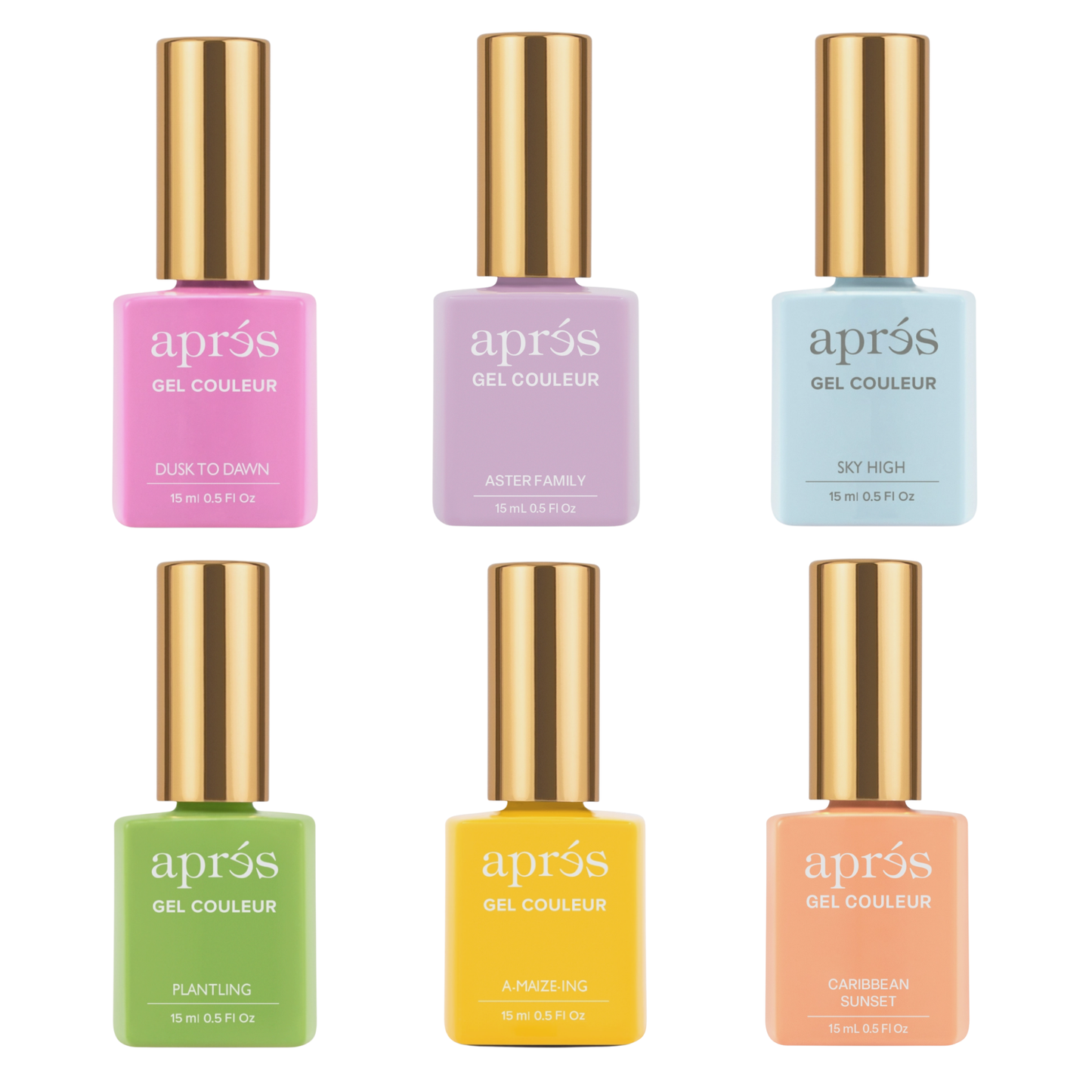 Apres Spring Gel Couleur 6pc Bundle - Egg-cellent Pastels