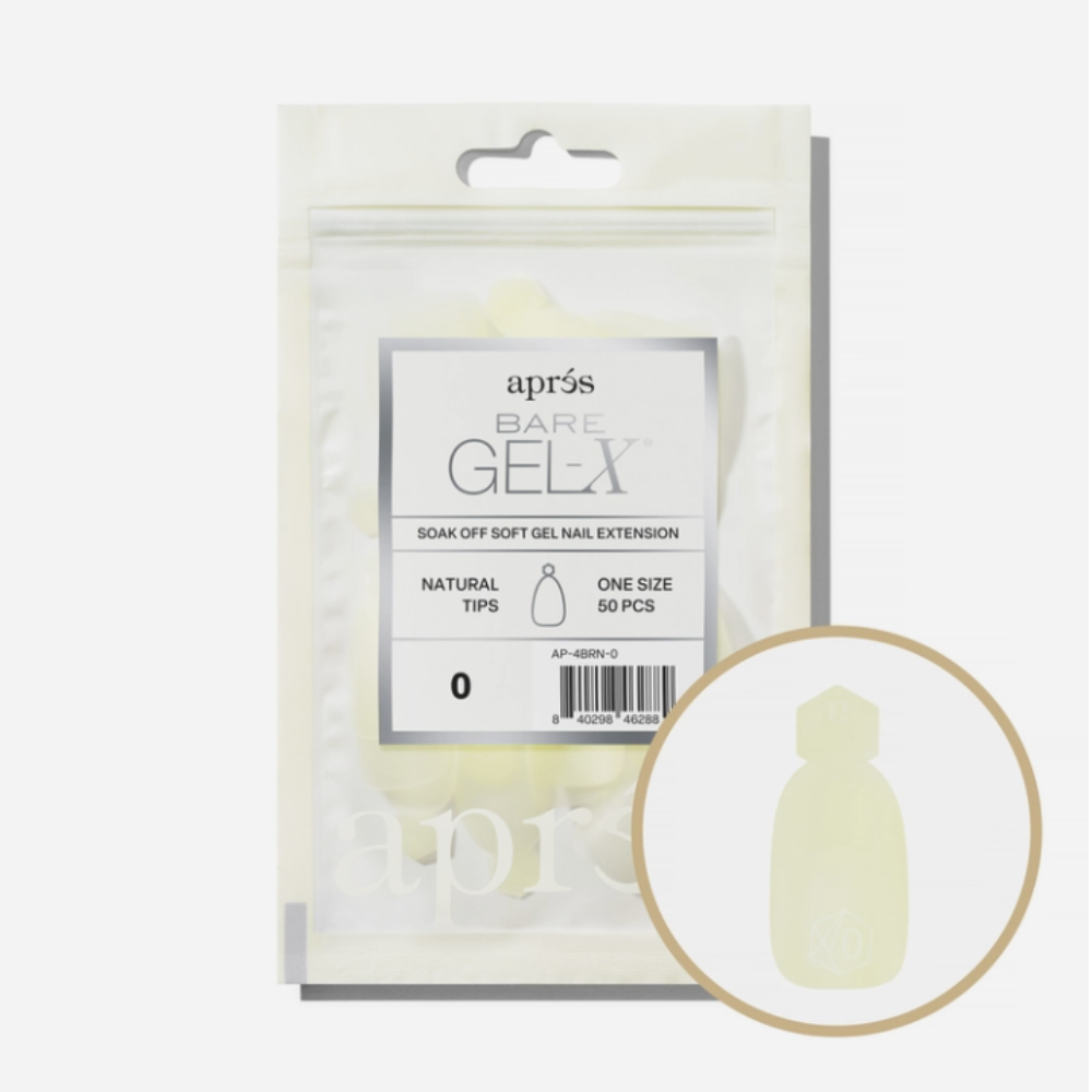 Apres Bare Natural Gel-X Tips 50pc #0