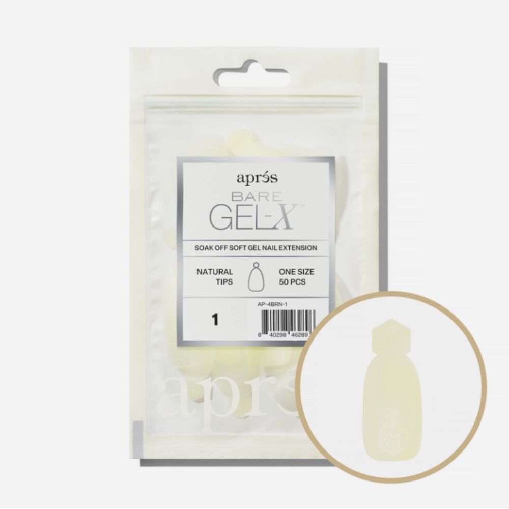 Apres Bare Natural Gel-X Tips 50pc #1