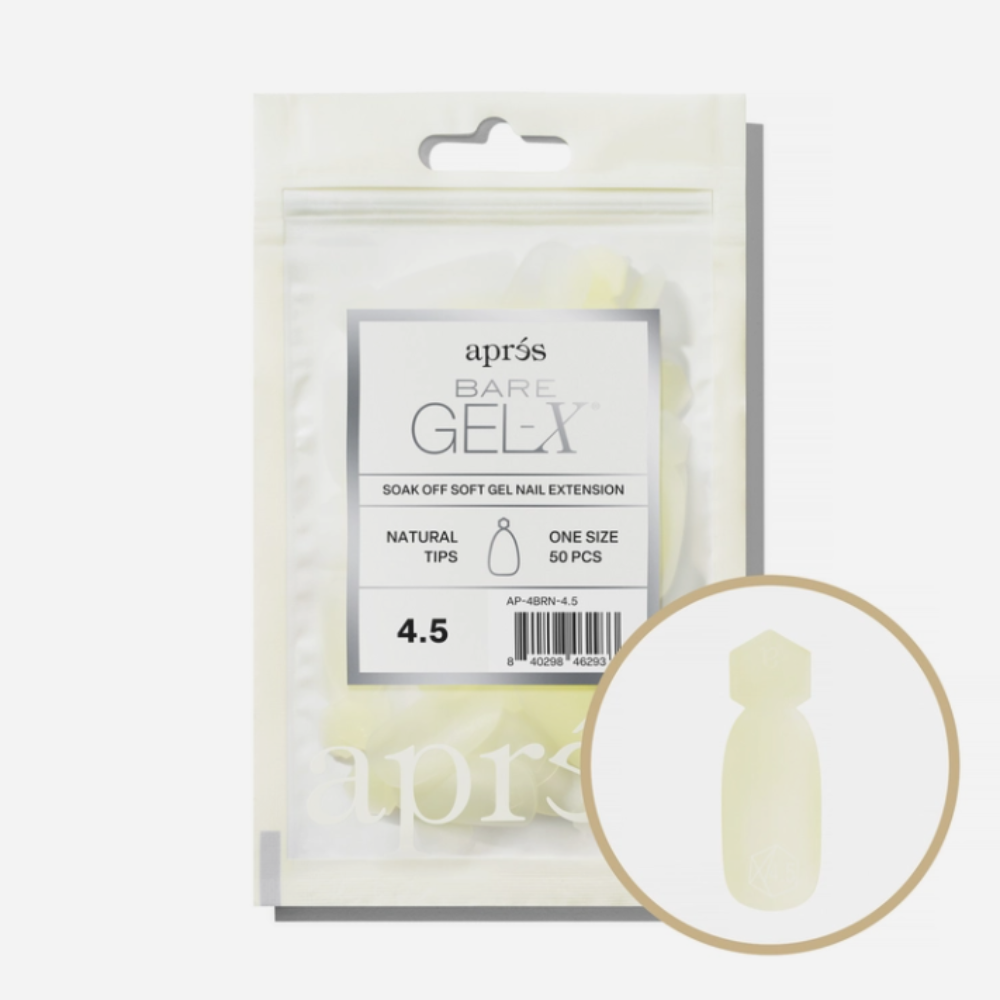Apres Bare Natural Gel-X Tips 50pc #4.5