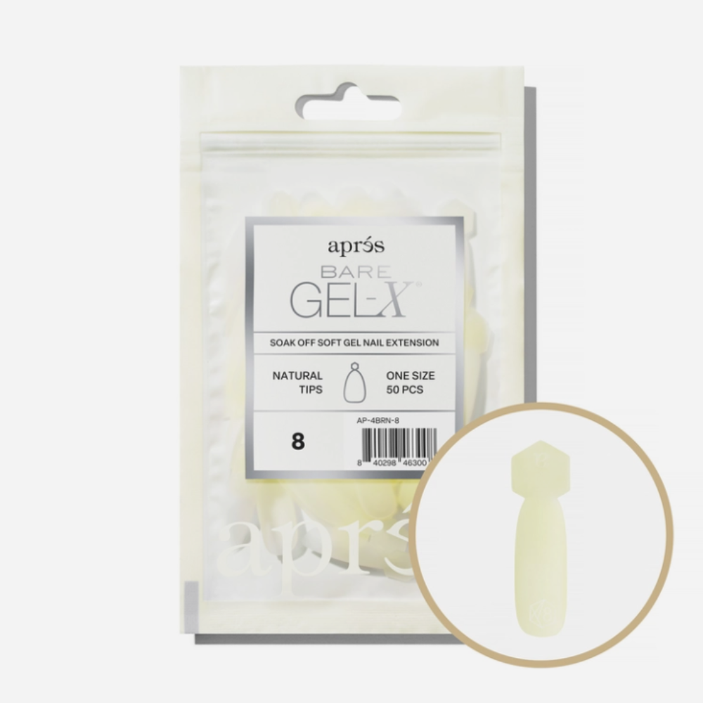 Apres Bare Natural Gel-X Tips 50pc #8