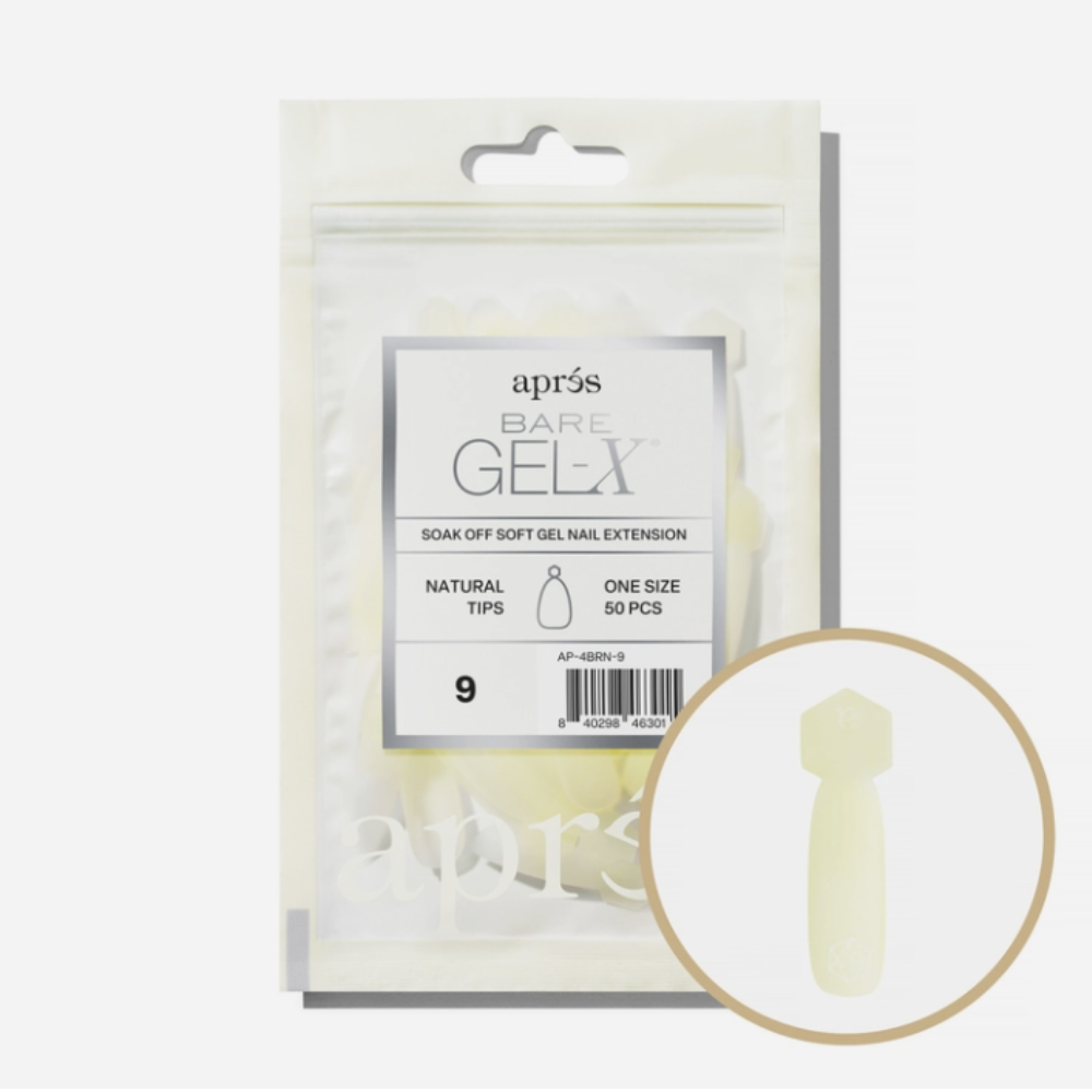 Apres Bare Natural Gel-X Tips 50pc #9