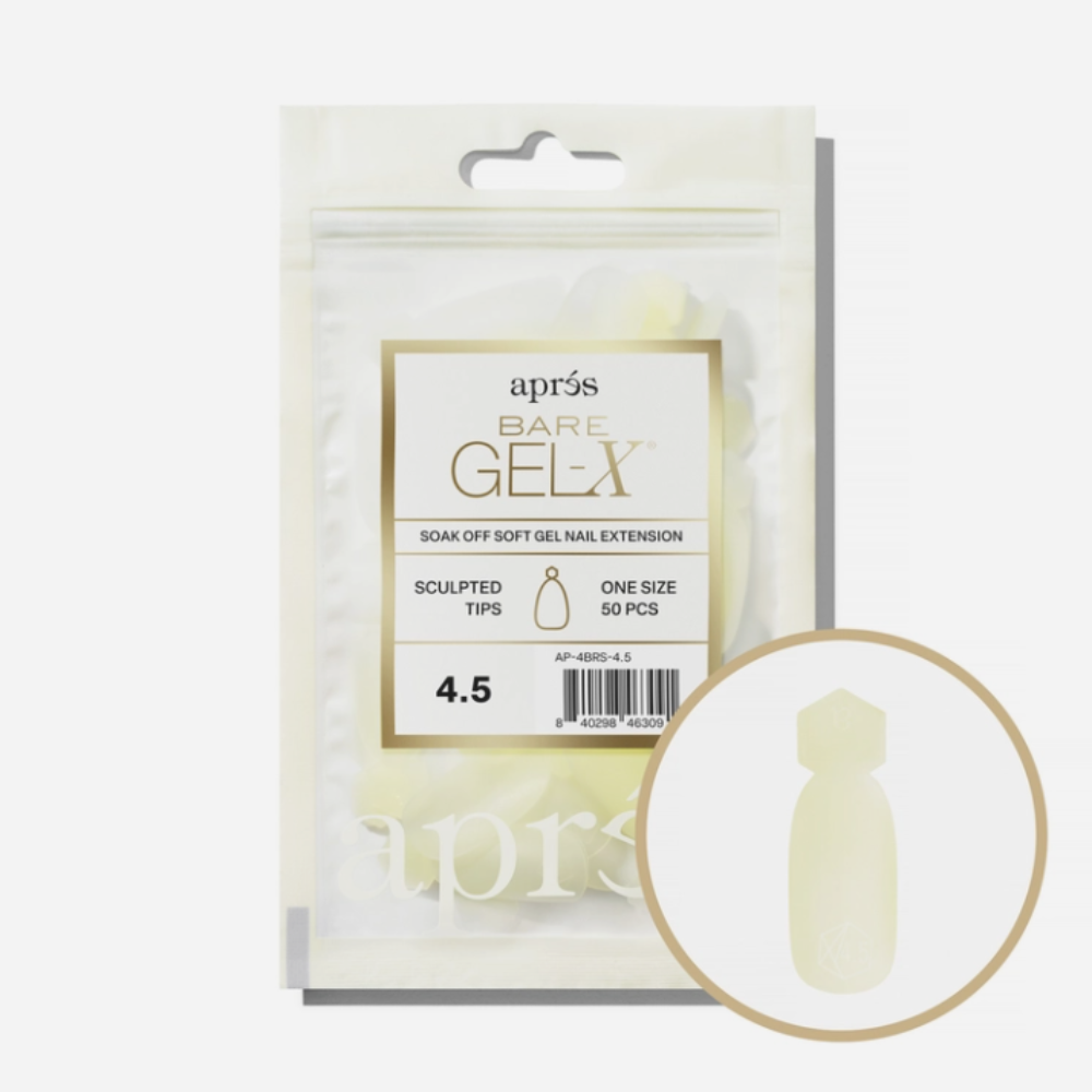 Apres Bare Sculpted Gel-X Tips 50pc #4.5