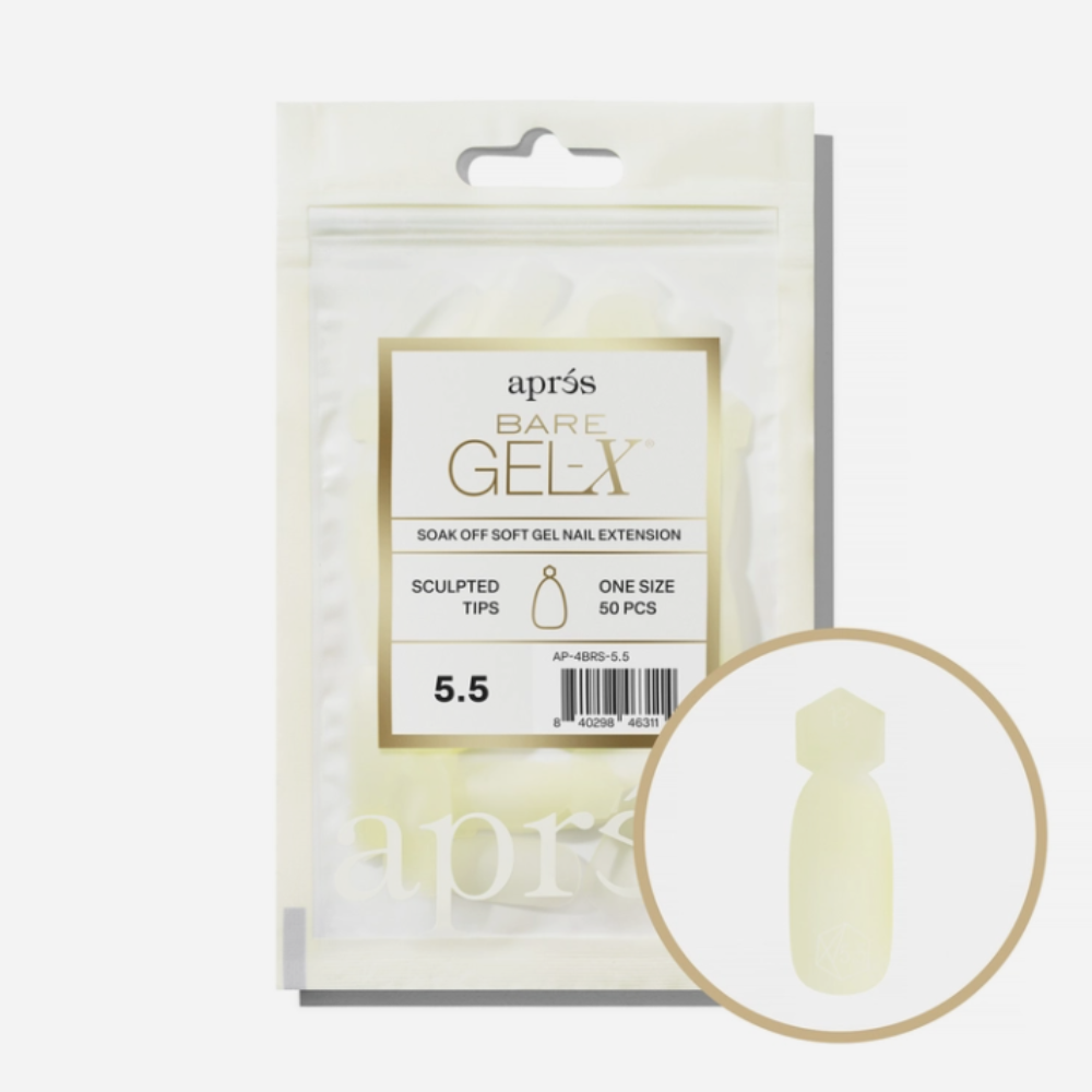 Apres Bare Sculpted Gel-X Tips 50pc #5.5