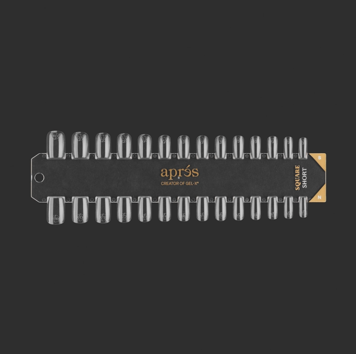Apres Gel-X Tip black Swatch: Natural/Sculpted Short Square