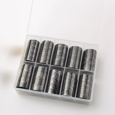 Nail Art Transfer Foil 10pk - Black Lace