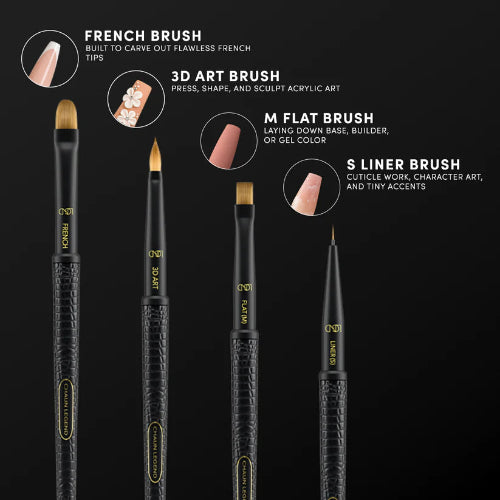 Chaun Legend Nail Art Brush 8pc Collection tip