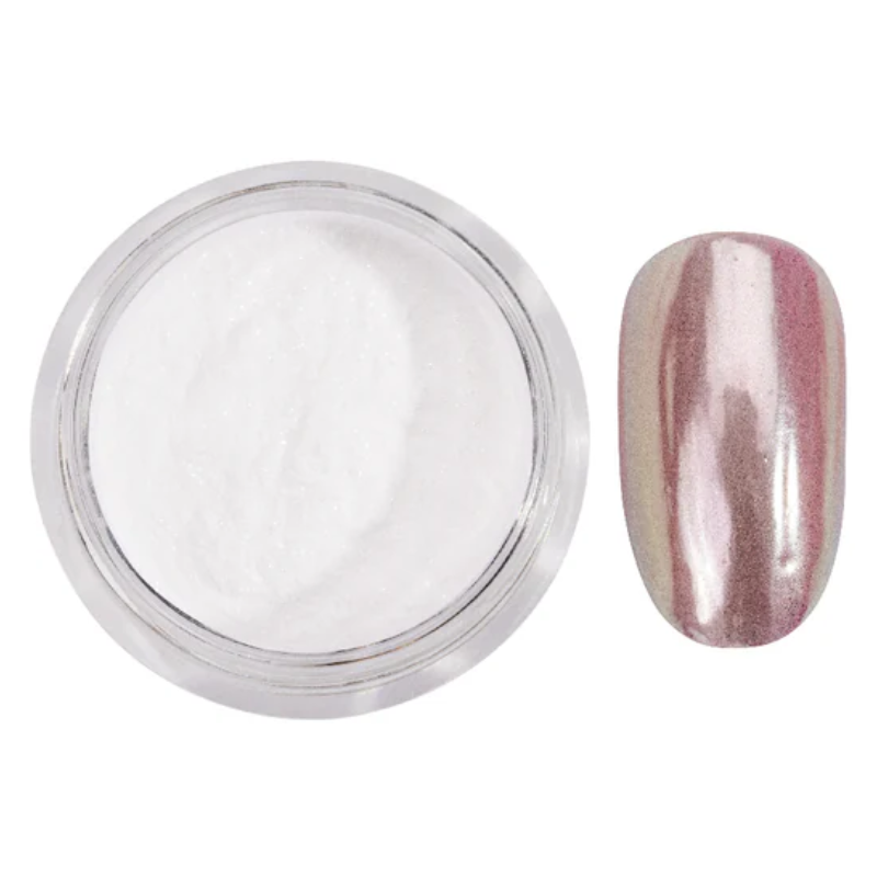 White Glazed Chrome Powder by Mia Secret - Nail Art Supplies
