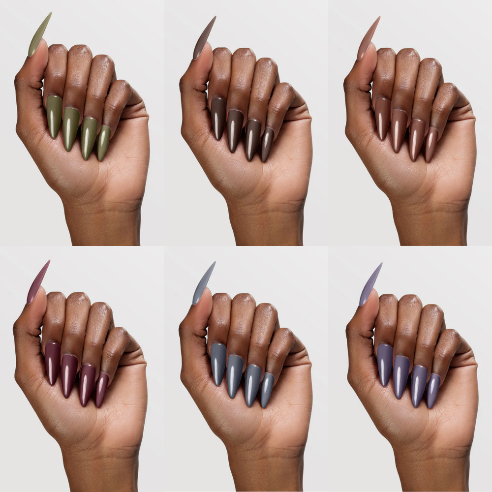 hands wearing Chaun Legend Earthy Faves Gel 