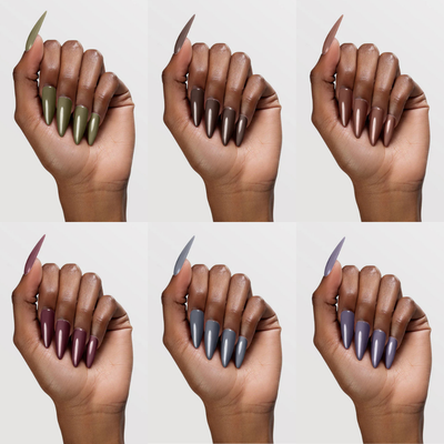 hands wearing Chaun Legend Earthy Faves Gel 