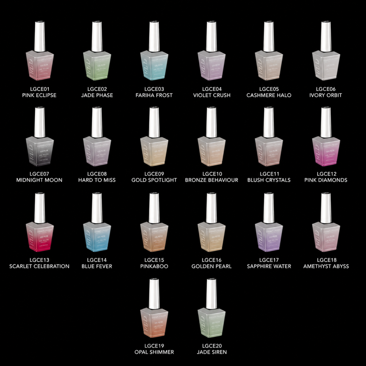 Chaun Legend Cat Eye Gel Collection - 20 Colors bottles