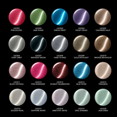 Chaun Legend Cat Eye Gel Collection - 20 Colors swatch