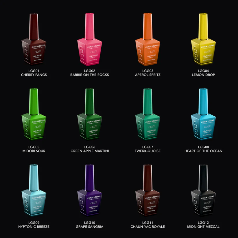 Chaun Legend Glaze Gel Collection - 12 Colors bottles