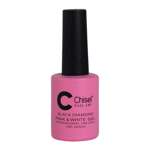 Black Diamond Pink & White Gel Top Coat by Chisel 15ml or 0.5oz