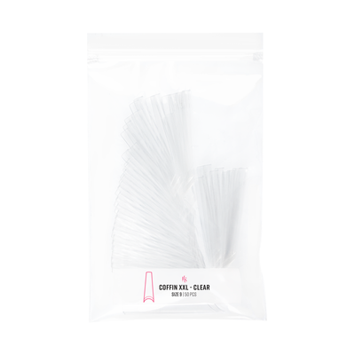 Coffin C-Curve Tips XXL Refill Bag Clear Size 9 By Kiara Sky