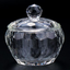 Crystal Glass Jar w/ Lid - Apple Shape