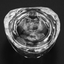 Crystal Glass Jar w/ Lid - Peach Shape
