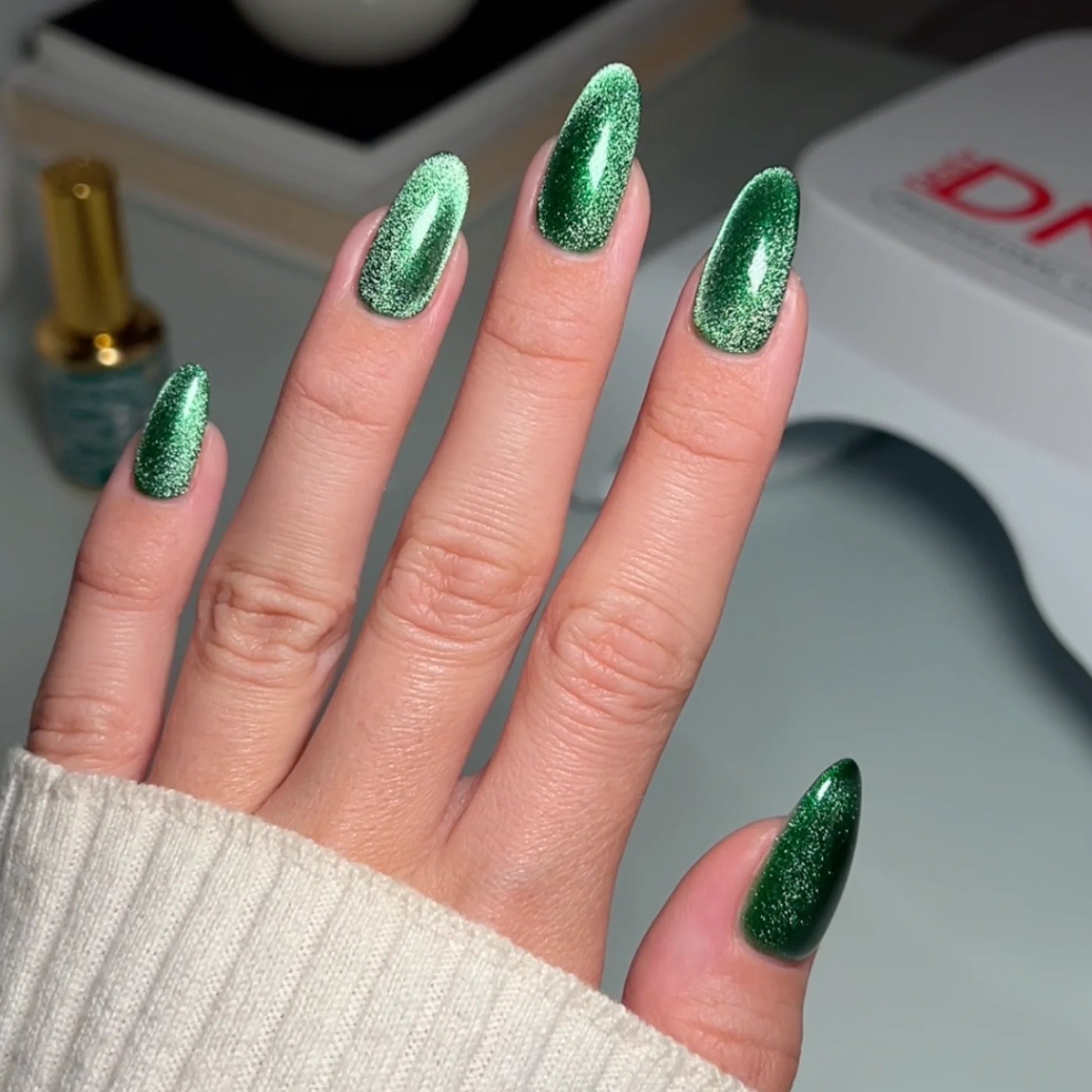 hands wearing DND DC Cat Eye Purrsian Purrfection