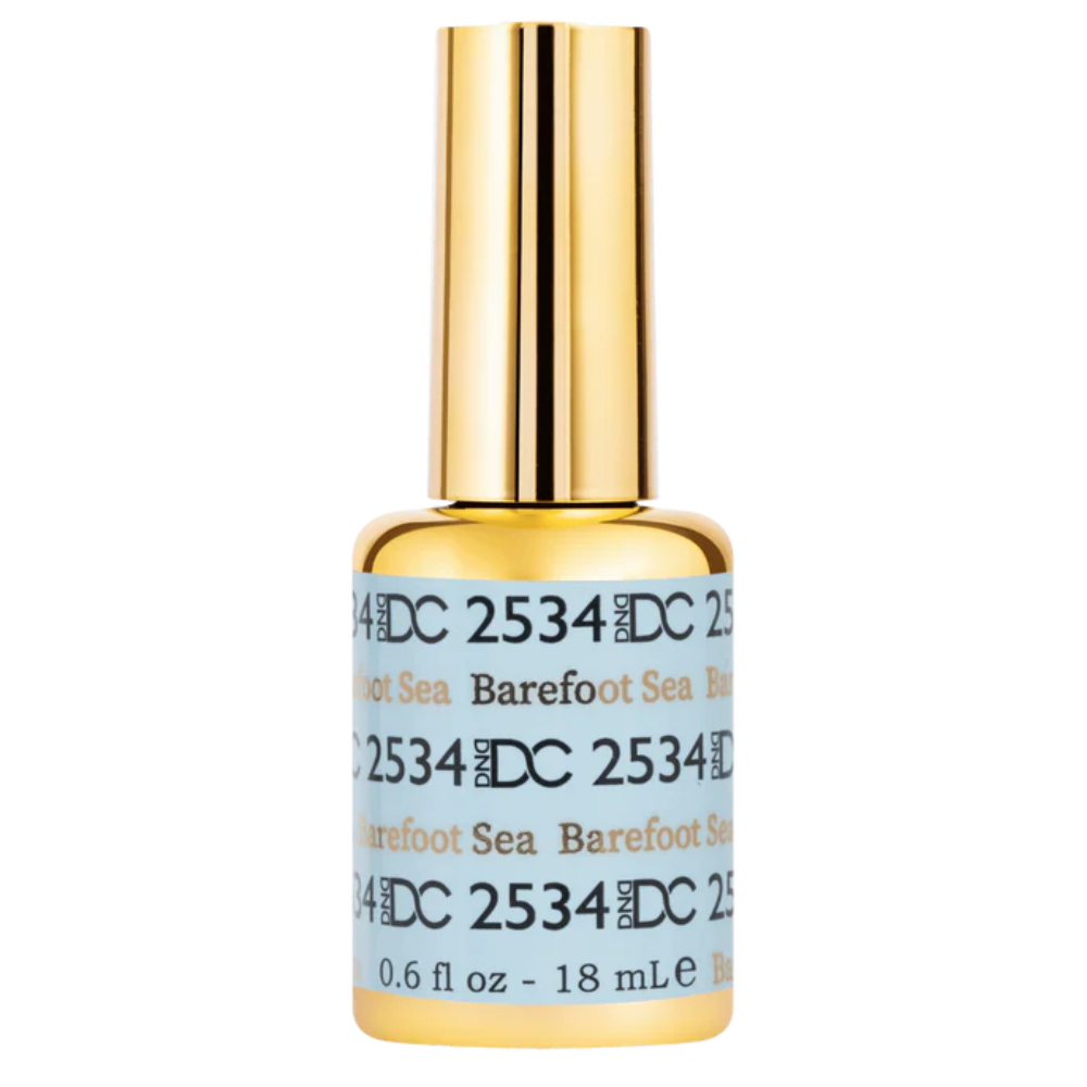 Gel bottle of DND DC Gel 2534 Barefoot Sea
