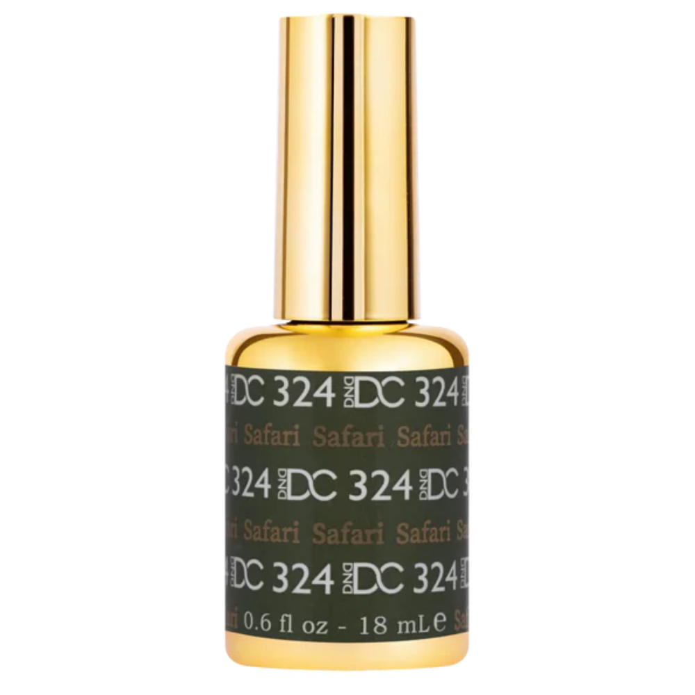 Gel bottle of DND DC Gel 324 Safari