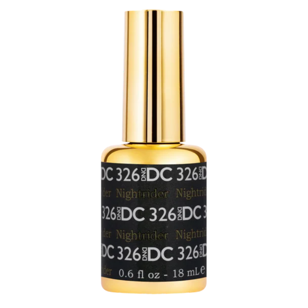 Gel bottle of DND DC Gel 326 Nightrider