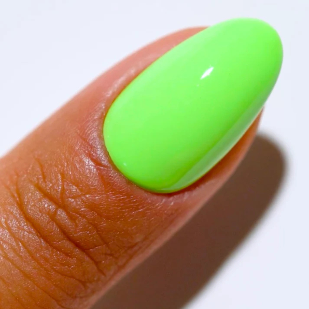 Hands wearing DND DC Gel 2520 Area 51