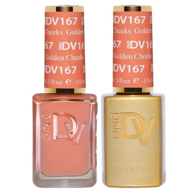 167 Golden Cheeks Gel & Polish Diva Duo by DND