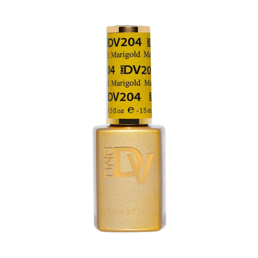 204 Marigold single gel polish bottle from DND Diva