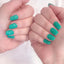 hands wearing DND Duo gel polish 666 Caribbean Sea (2)