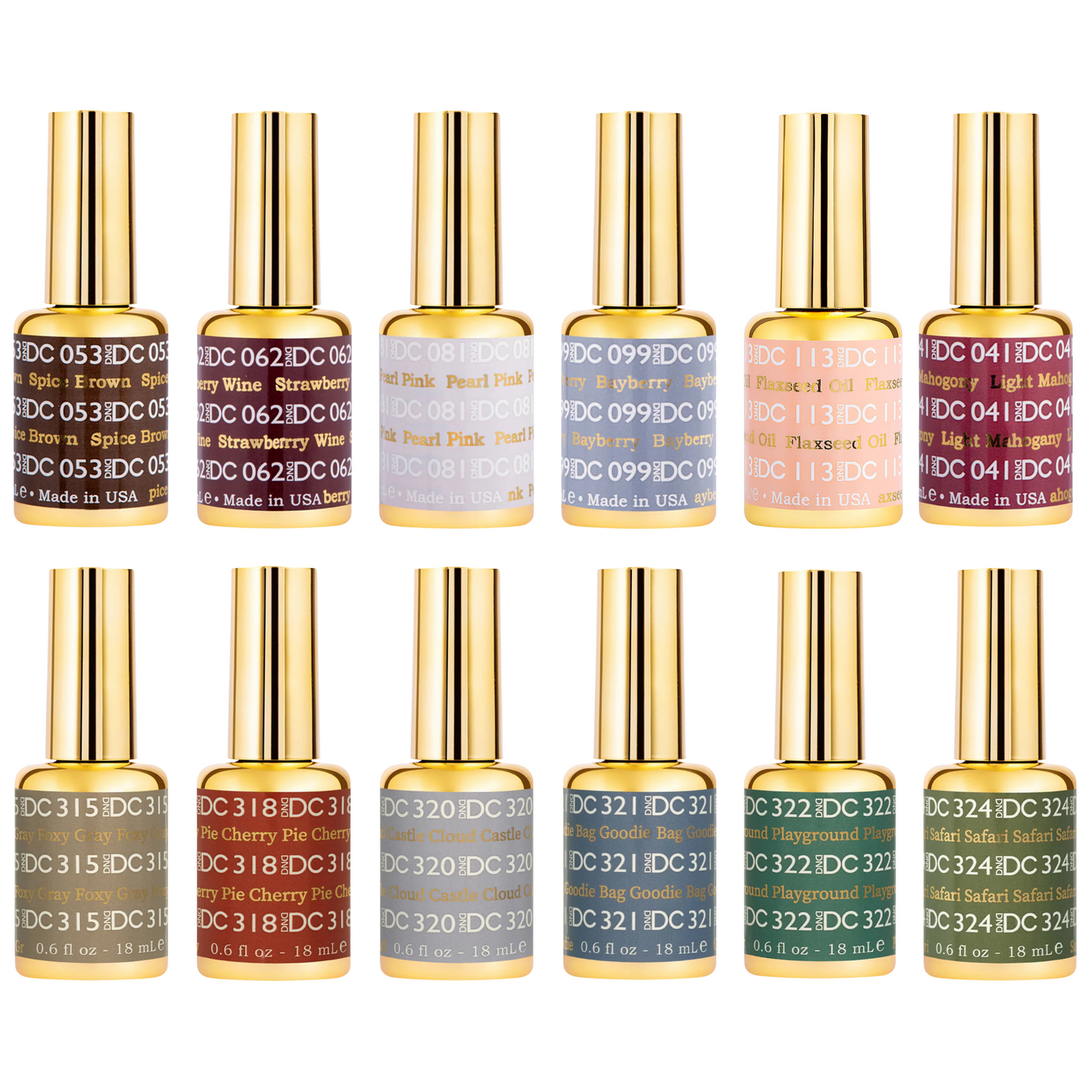 DND DC Gel Polish 12pc Bundle - Fall Palette