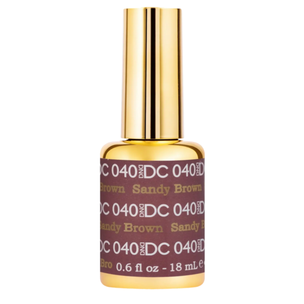 gel bottle of DND DC Gel - 040 Sandy Brown