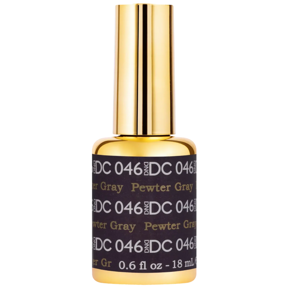 gel bottle of DND DC Gel - 046 Pewter Gray