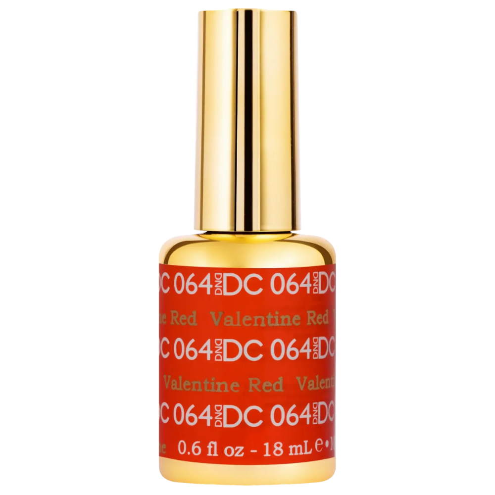 gel bottle of DND DC Gel - 064 Valentine Red