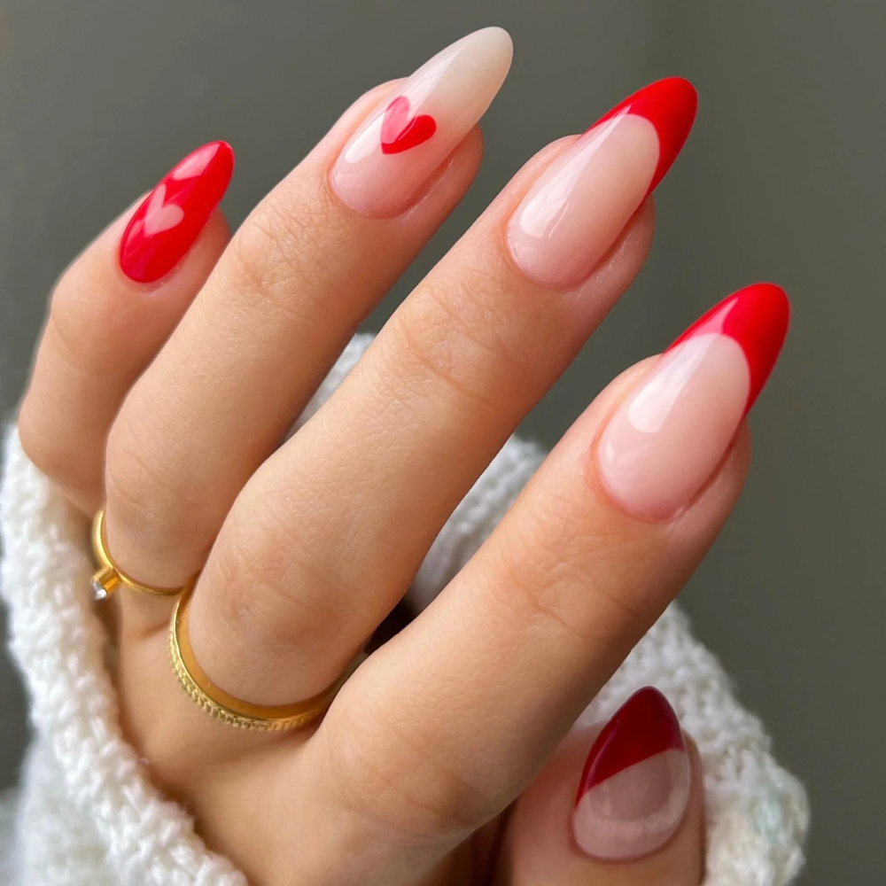 hands wearing DND DC Gel - 066 French Raspberry