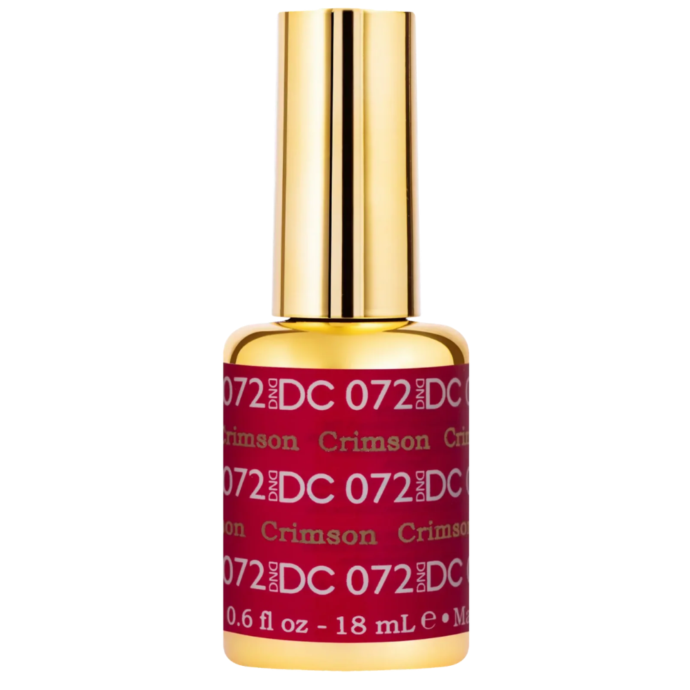 gel bottle of DND DC Gel - 072 Crimson