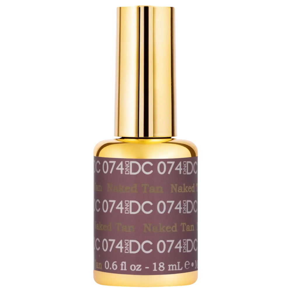 gel bottle of DND DC Gel - 074 Naked Tan
