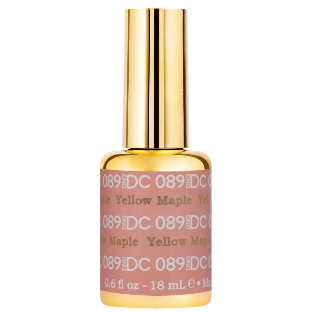 gel bottle of DND DC Gel - 089 Yellow Maple