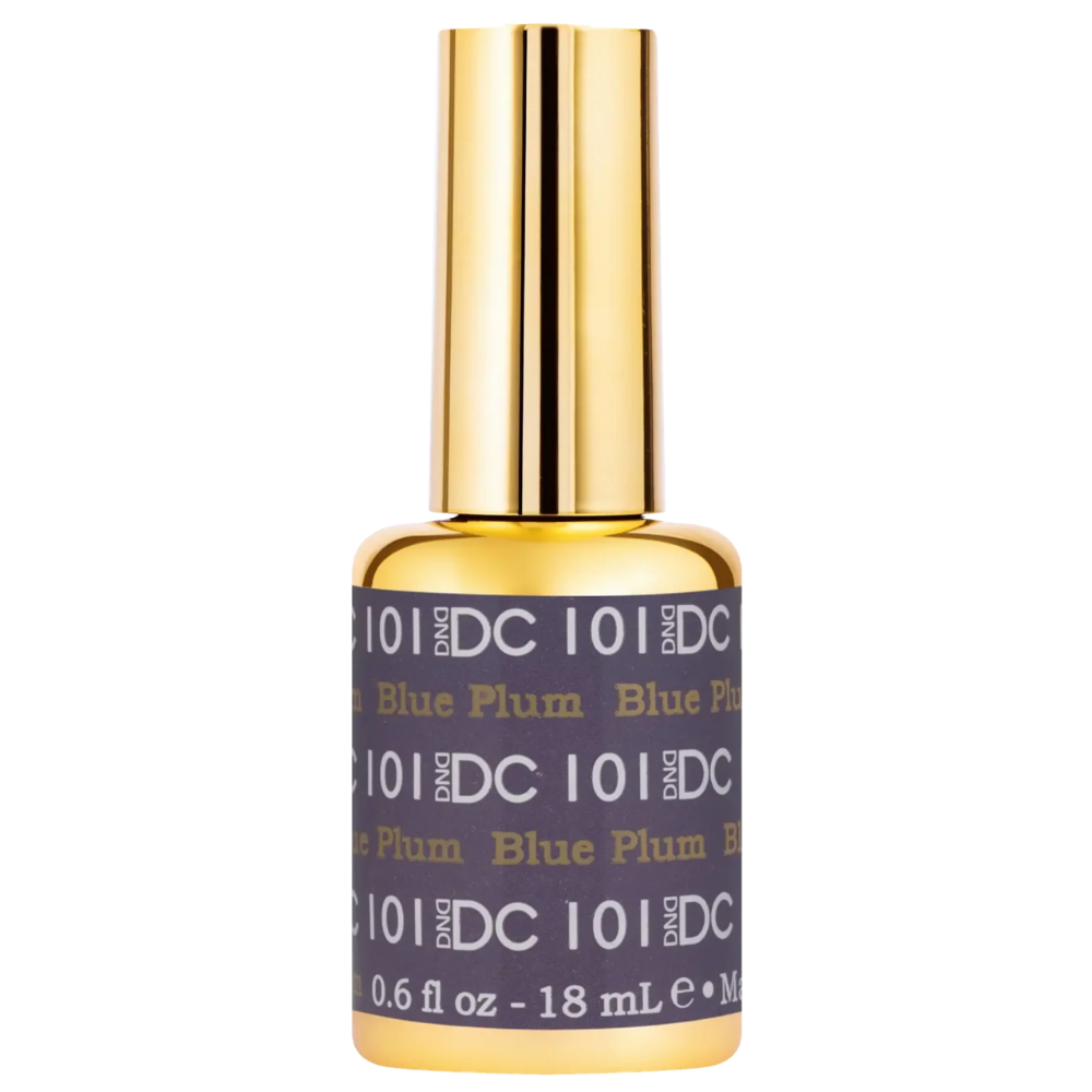 gel bottle of DND DC Gel - 101 Blue Plum