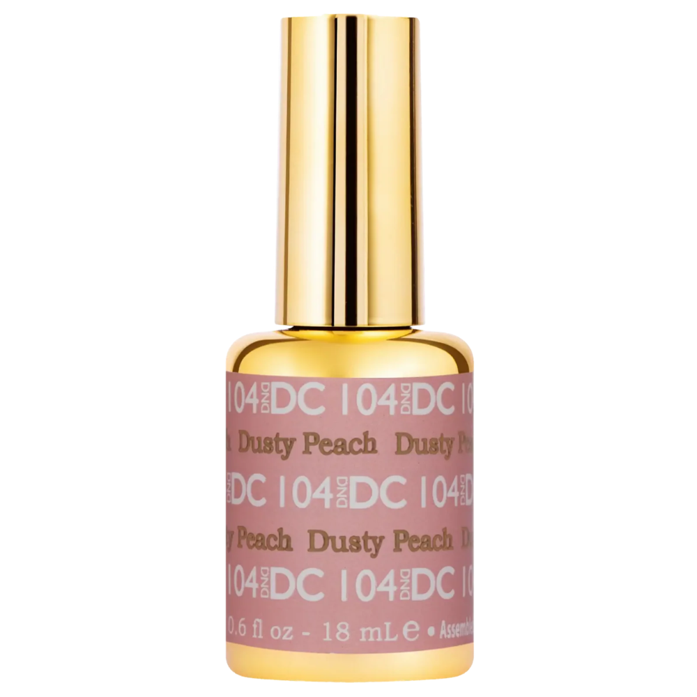 gel bottle of DND DC Gel - 104 Dusty Peach