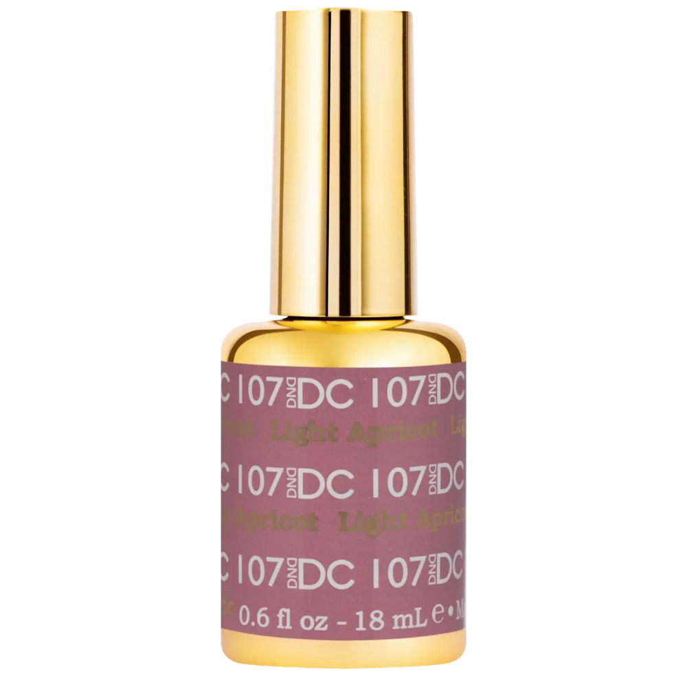 gel bottle of DND DC Gel - 107 Light Apricot