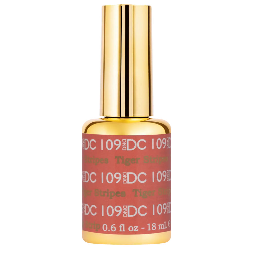 gel bottle of DND DC Gel - 109 Tiger Stripes