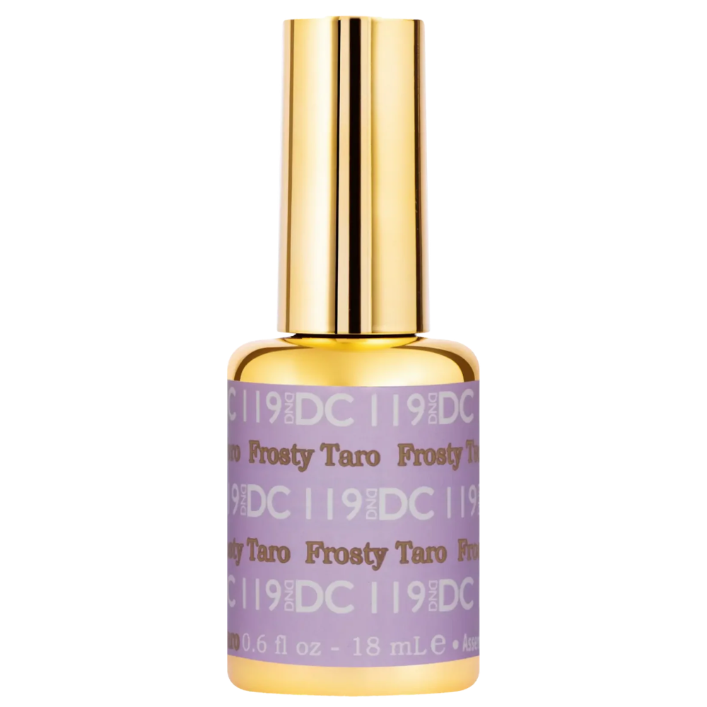 gel bottle of DND DC Gel - 119 Frosty Taro