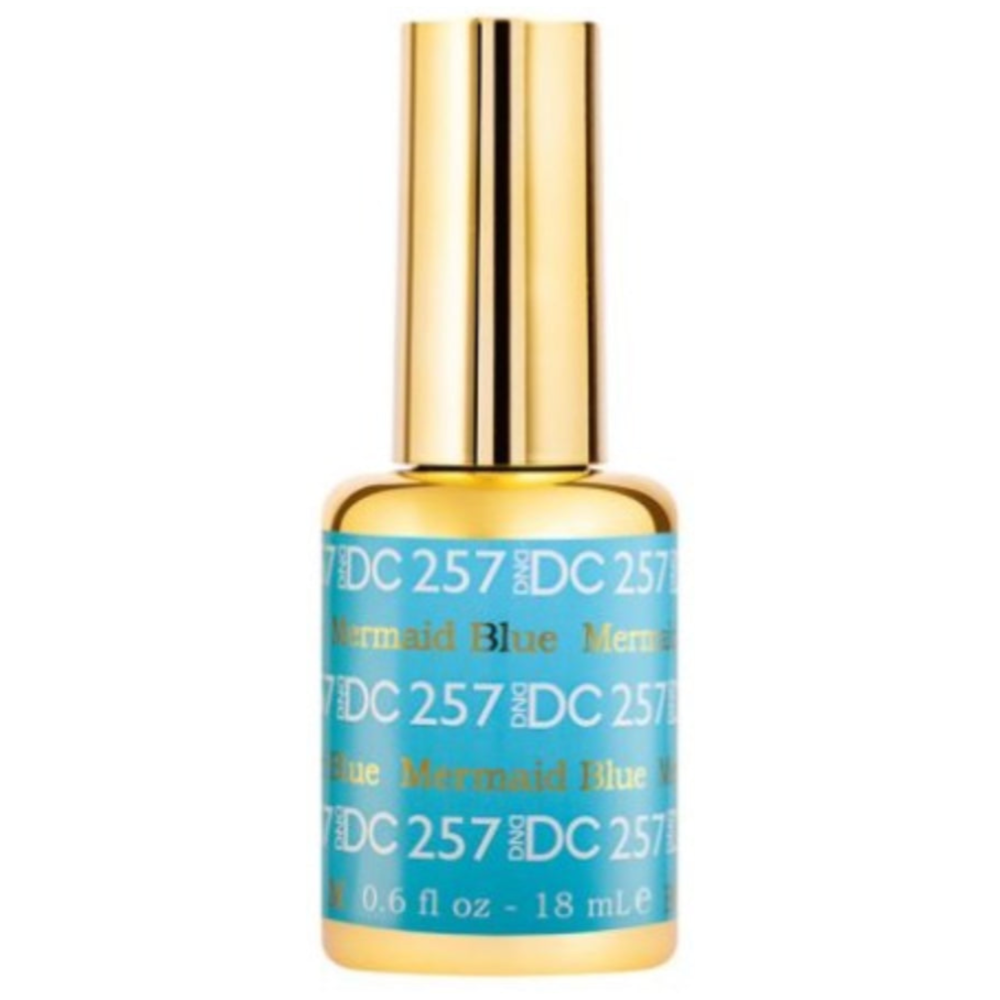 gel bottle of DND DC Gel - 257 Mermaid Blue