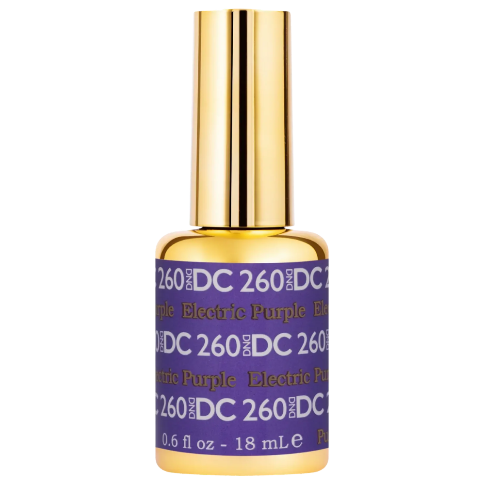 gel bottle of DND DC Gel - 260 Electric Purple