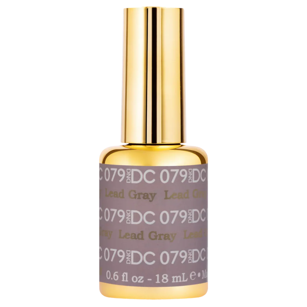 gel bottle of DND DC Gel - 079 Lead Gray