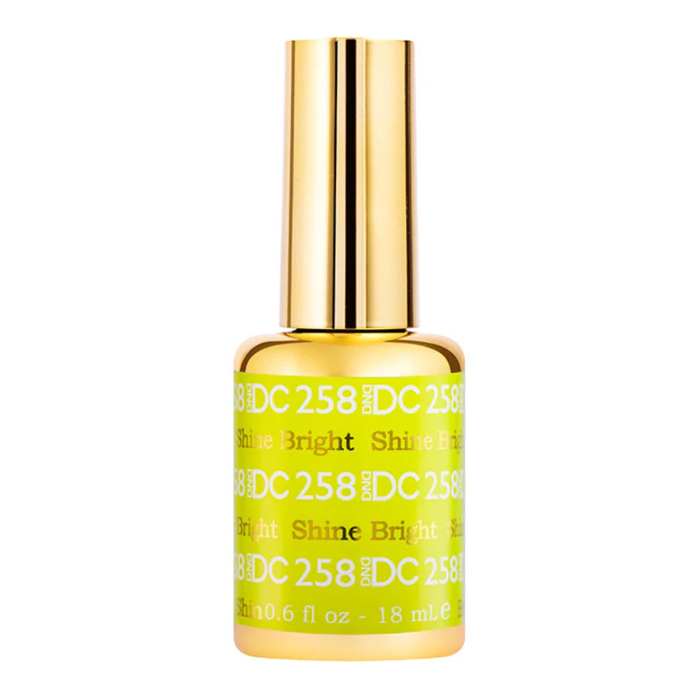 gel bottle of DND DC Gel Polish 258 Shine Bright